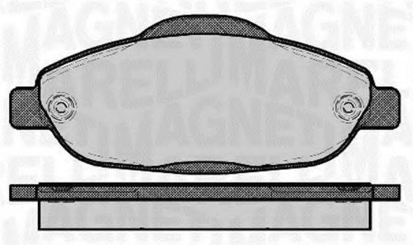Комплект тормозных колодок, дисковый тормоз MAGNETI MARELLI 363916060373